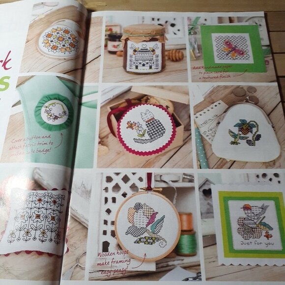 Cross Stitch Crazy Magazine Back Issue Valentines Country Charm Bunnies Parrots - Picture 3 of 11